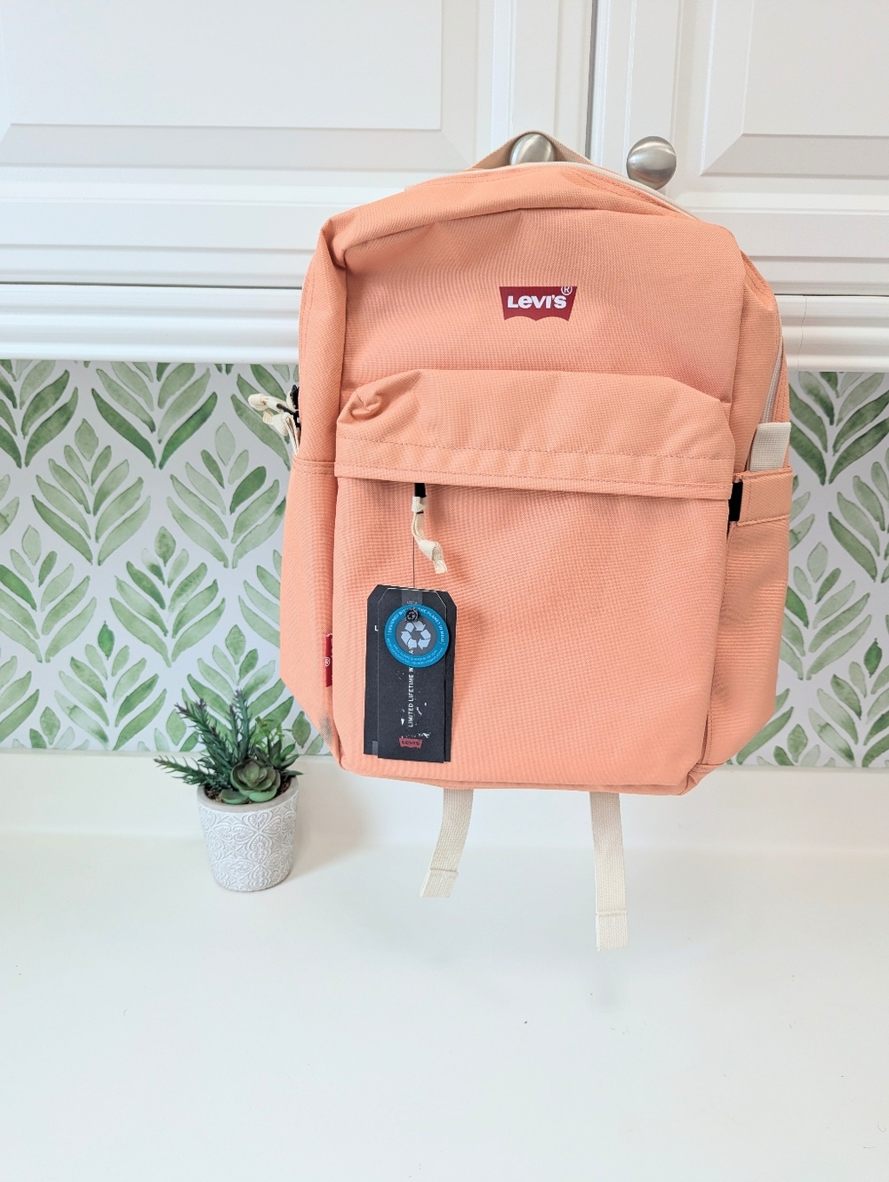 Levi's Peach Canvas Backpack L Pack Standard NWT